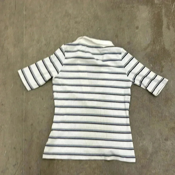 Free people Donna ribbed striped  collared tshirt - Picture 5 of 6